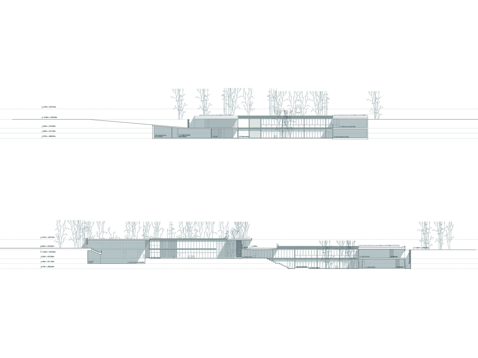 Elevations Philippe Meyer Architecte - Ecole primaire