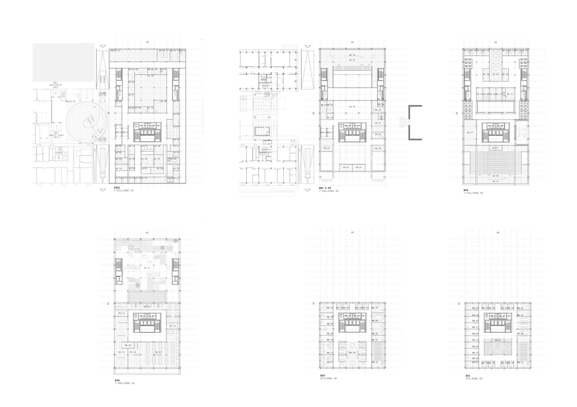 Project plans Philippe Meyer Architecte - Université CSPM
