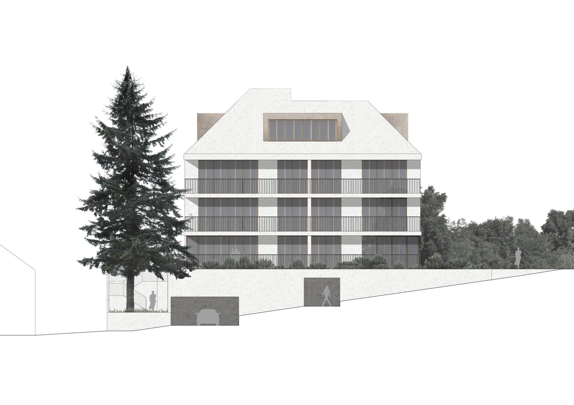 South east facade Philippe Meyer Architecte - Villa urbaine