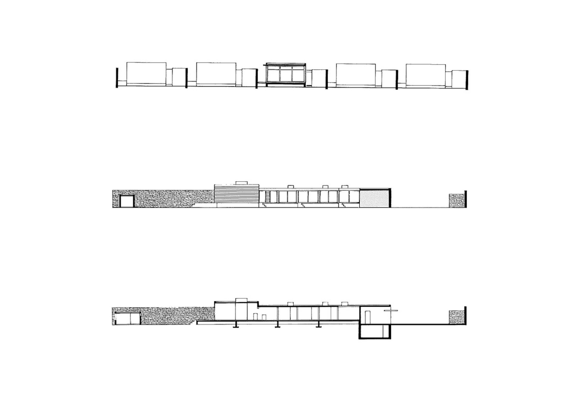 Sections and Elevations Philippe Meyer Architecte - Habitat individuel groupé