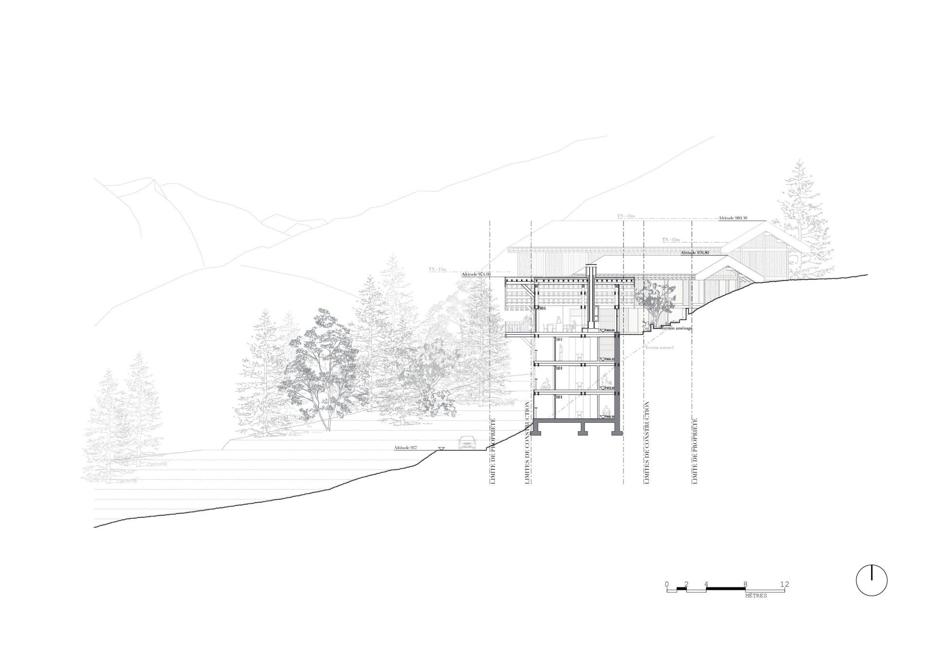 Cross Section Philippe Meyer Architecte - EPSM