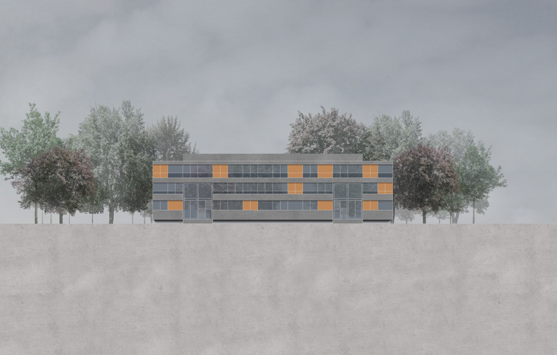 Elevation Philippe Meyer Architecte - Habitation collective