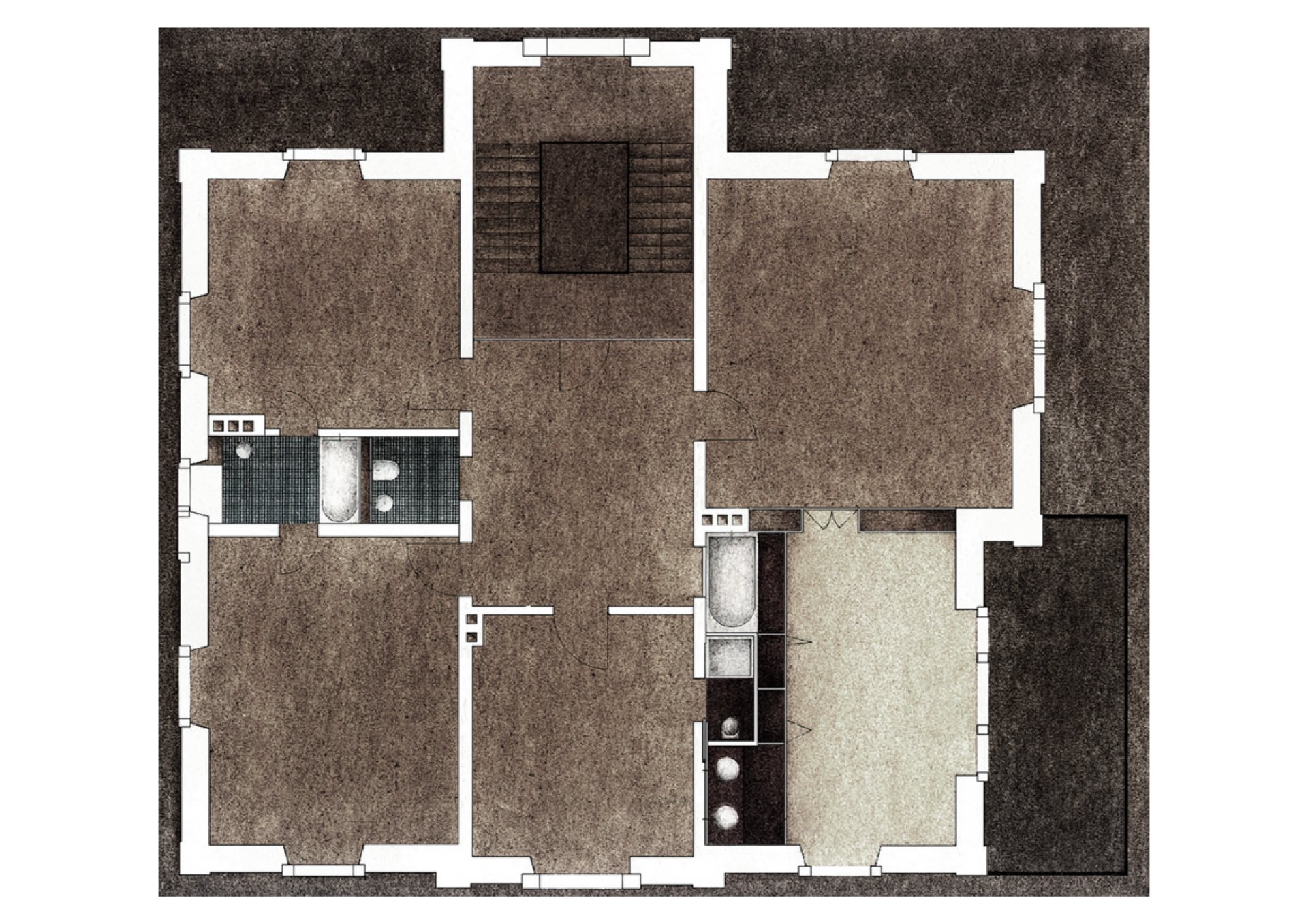 Plan Philippe Meyer Architecte - Rénovation de la villa Fontana