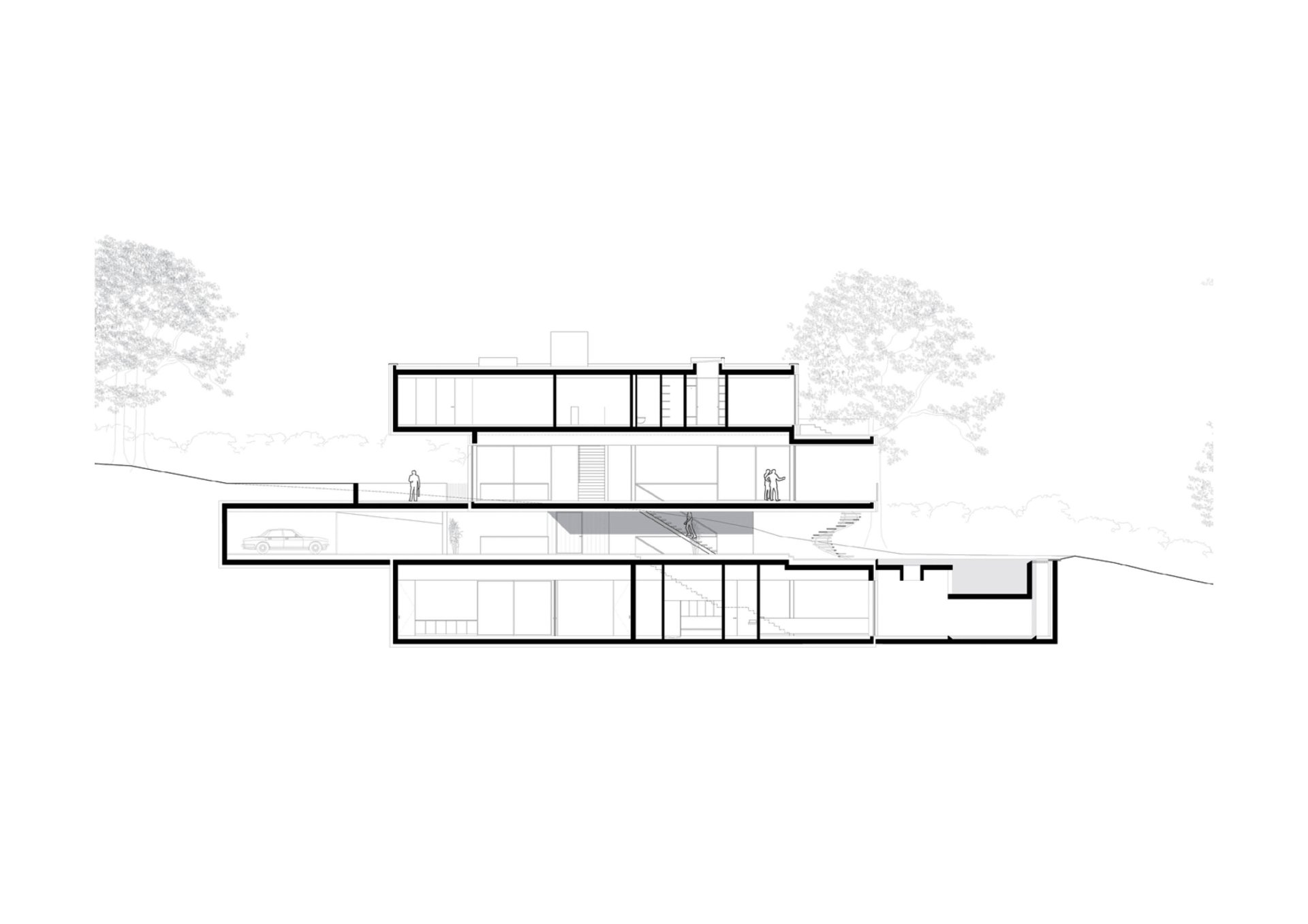 Section Philippe Meyer Architecte - Villa