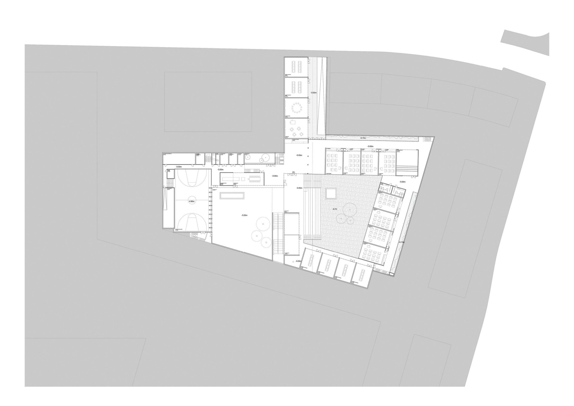 Basement floor plan Philippe Meyer Architecte - Ecole primaire