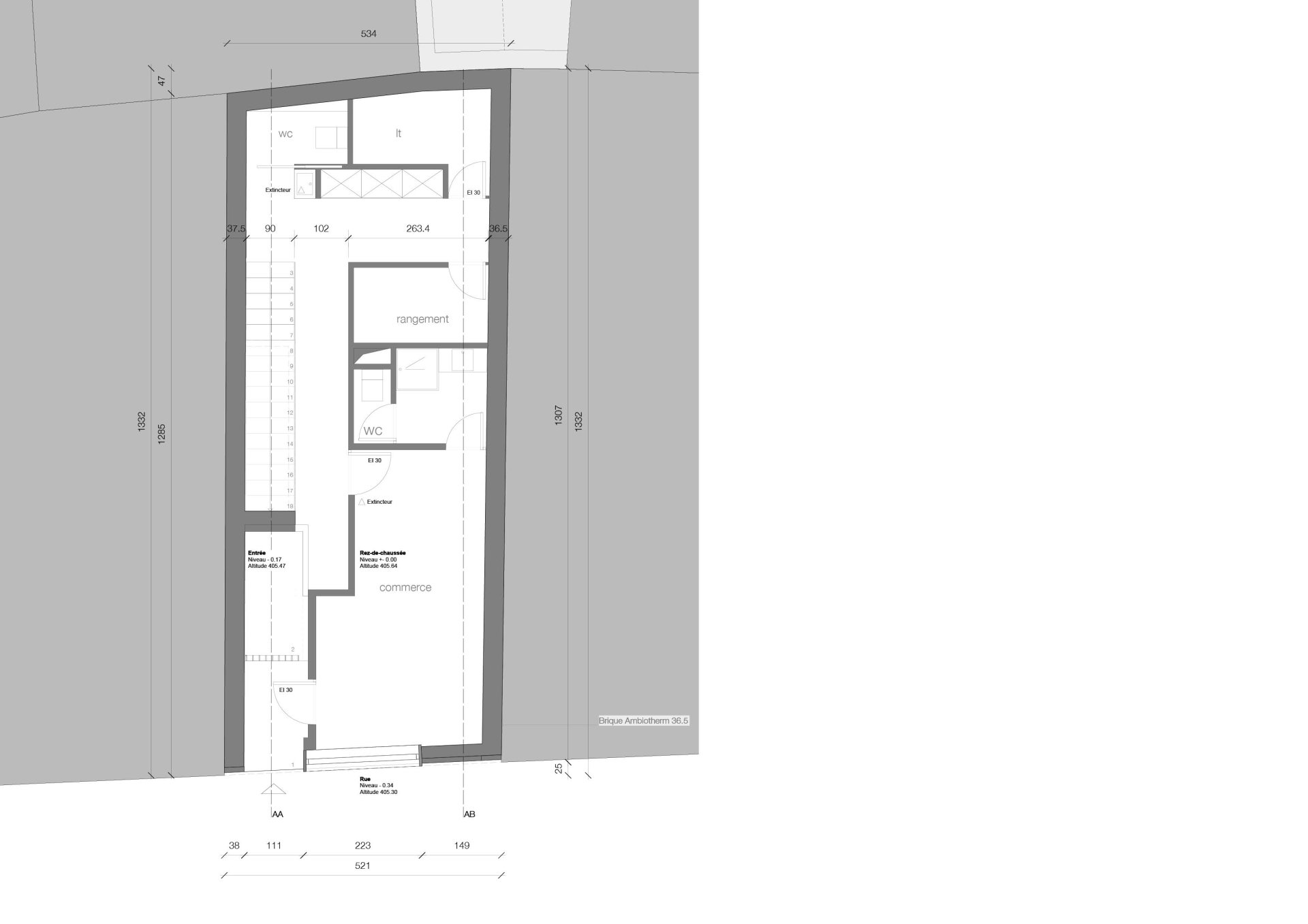 Plan Philippe Meyer Architecte - Une maison de ville