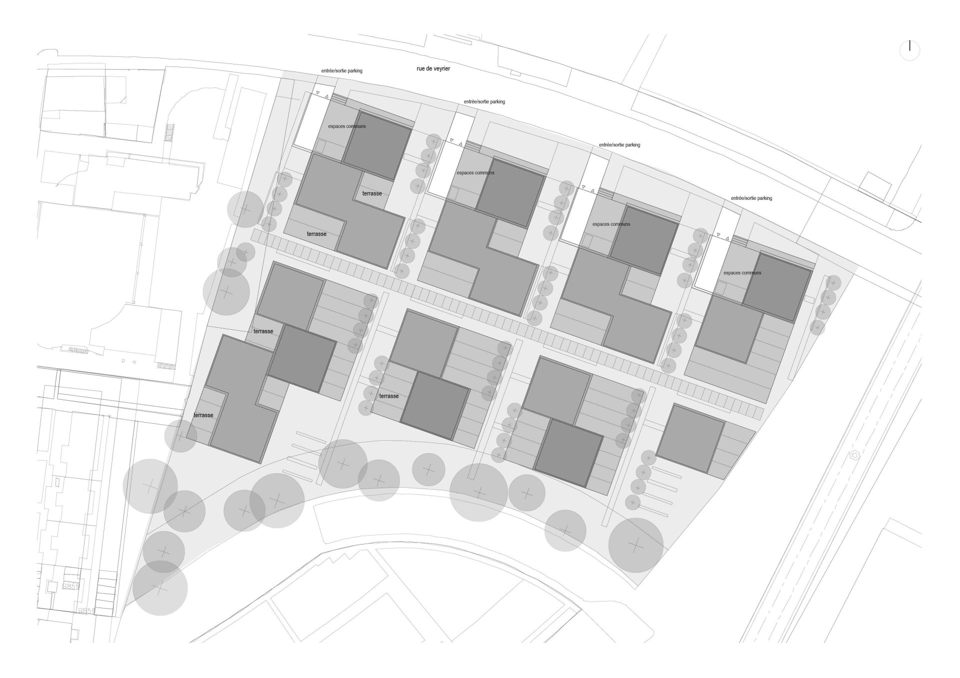 Site plan Philippe Meyer Architecte - Logements collectifs