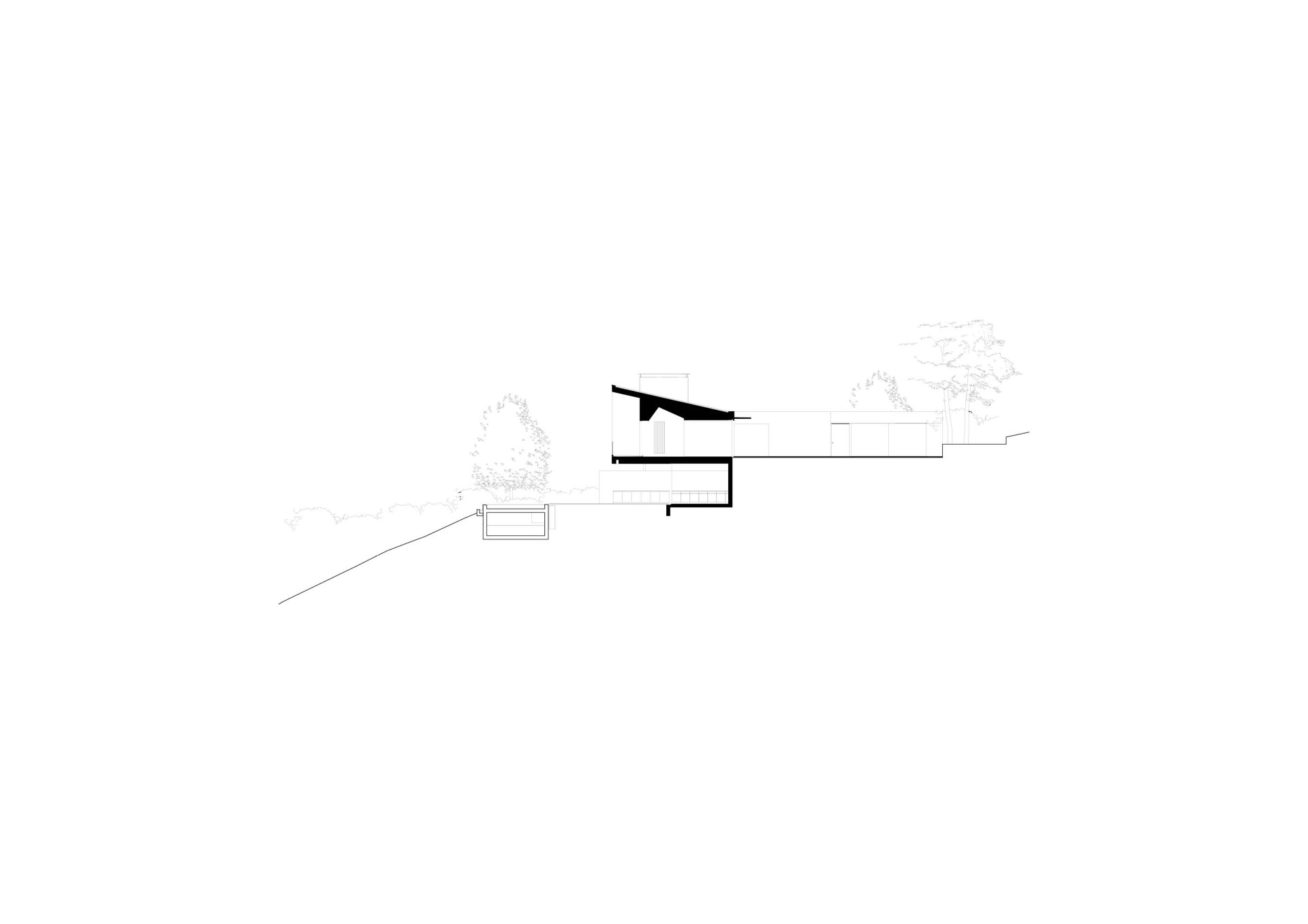 Section Philippe Meyer Architecte - Transformation d'une villa