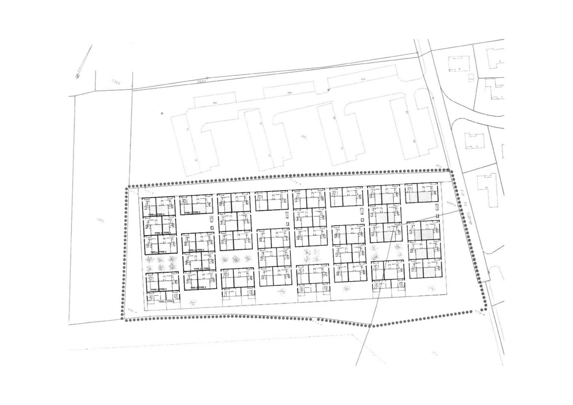 First floor plan Philippe Meyer Architecte - Logements collectifs