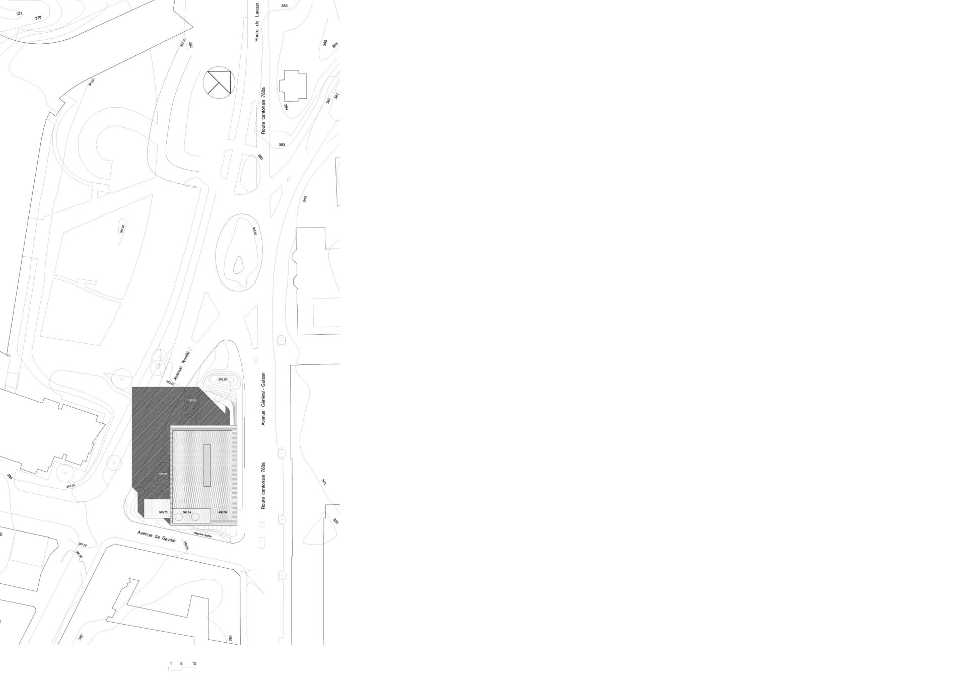Site Plan Philippe Meyer Architecte - Bureaux et Hotel
