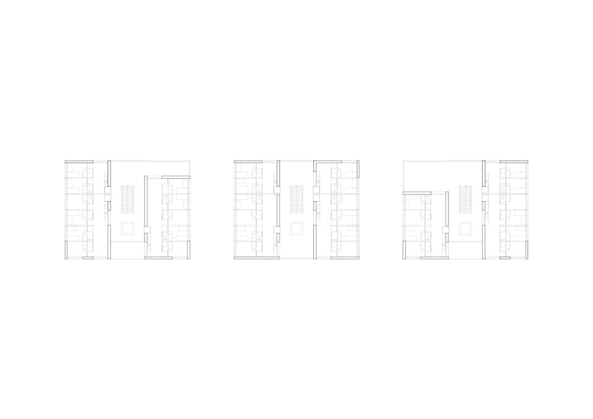 Typical floor plan Philippe Meyer Architecte - Extension Cité Uni