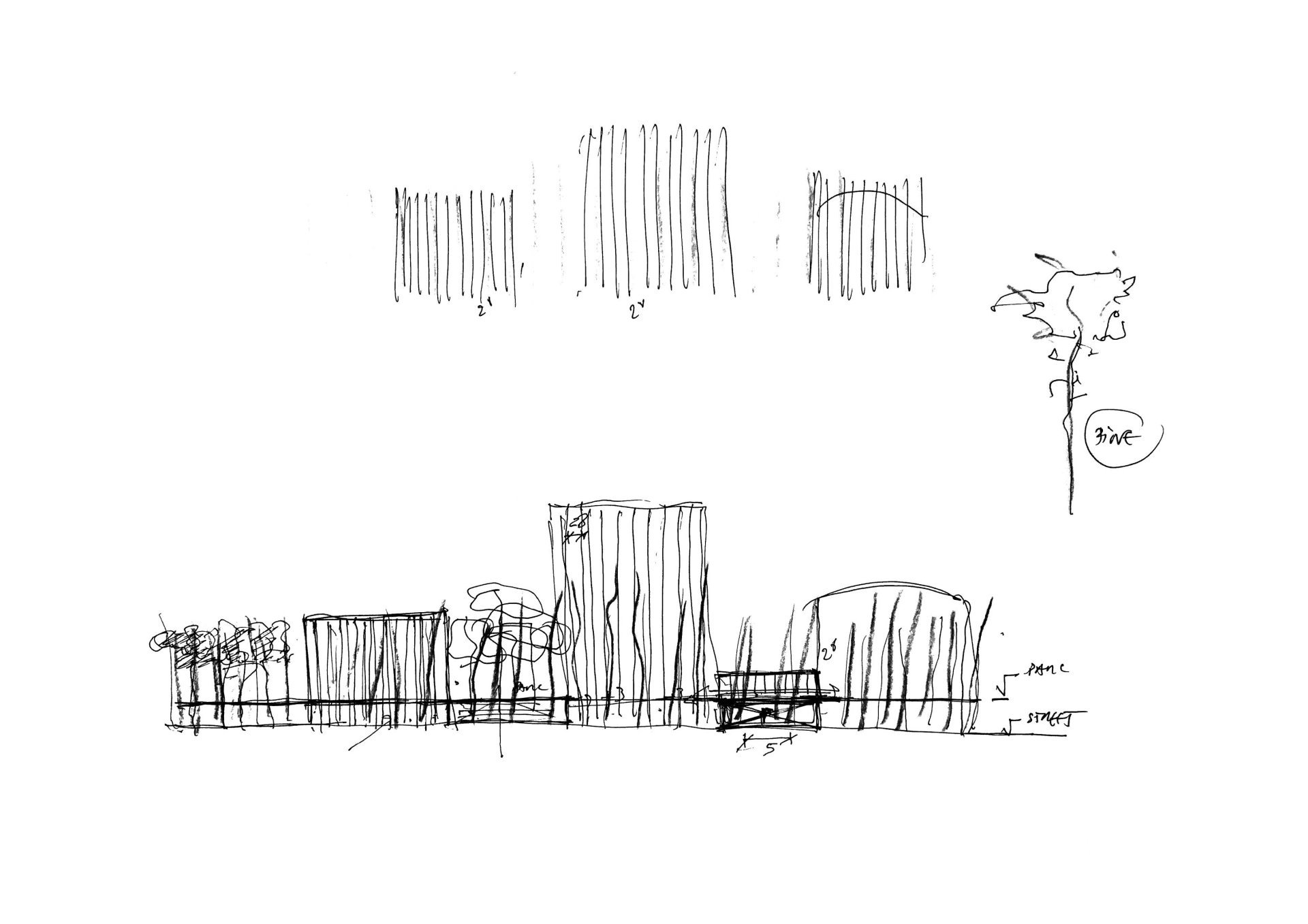 Sketch Philippe Meyer Architecte - Headquarter UIT