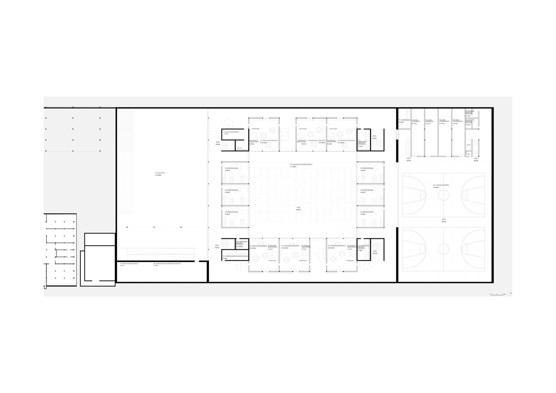 Basement plan Philippe Meyer Architecte - Complexe scolaire