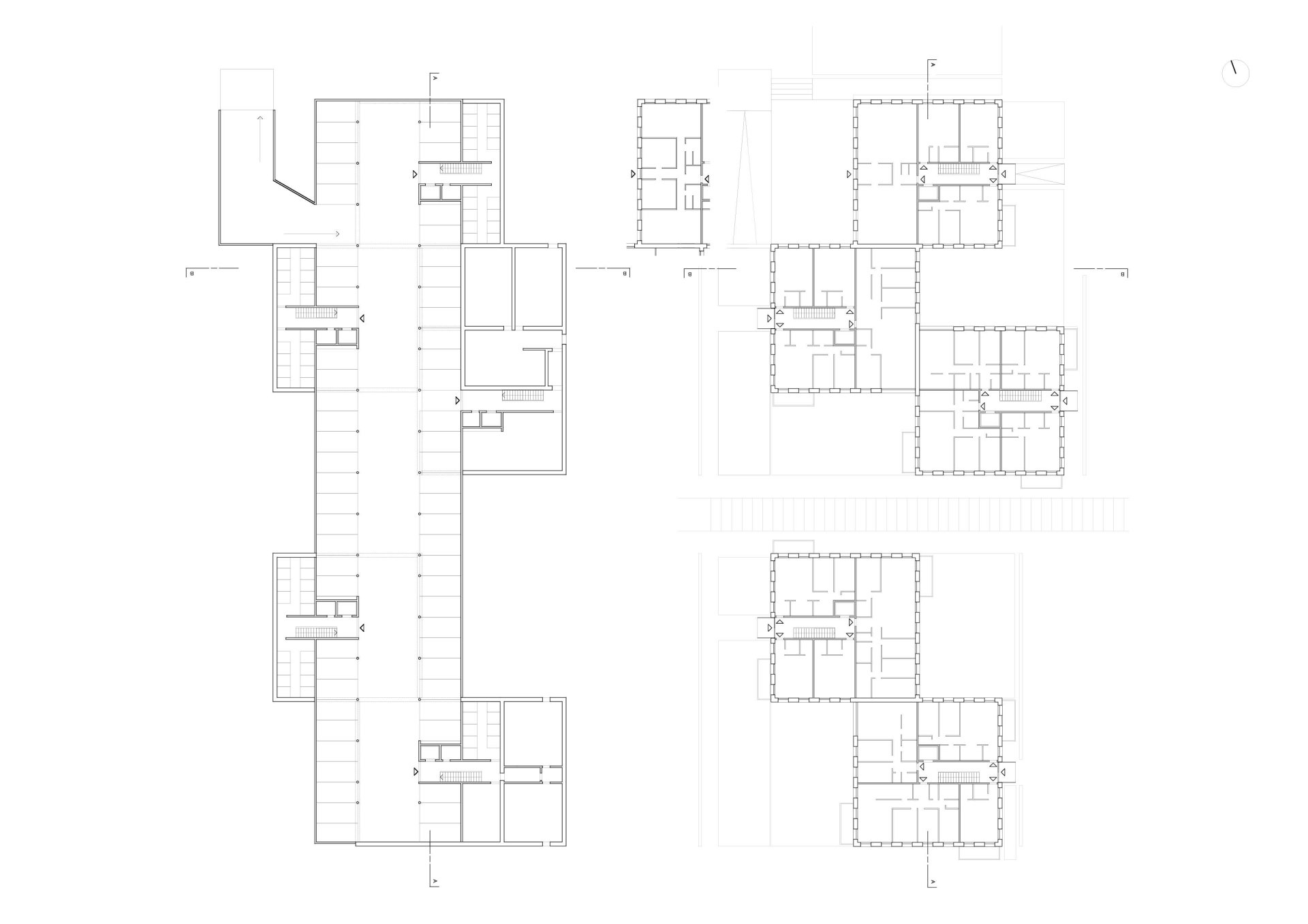 Basement and Ground Floor Plans Philippe Meyer Architecte - Logements collectifs