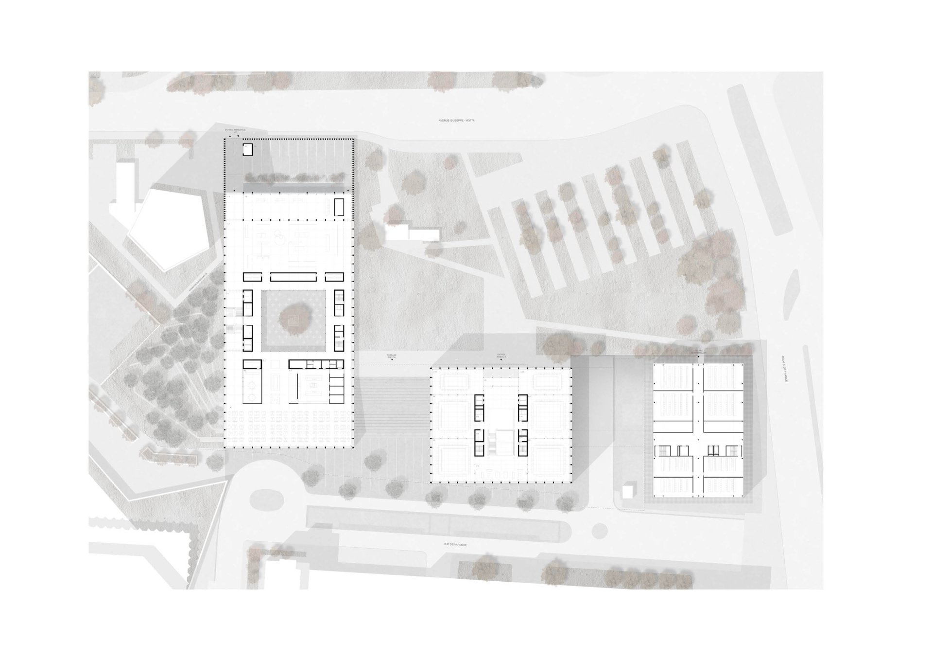 Ground floor plan Philippe Meyer Architecte - Headquarter UIT