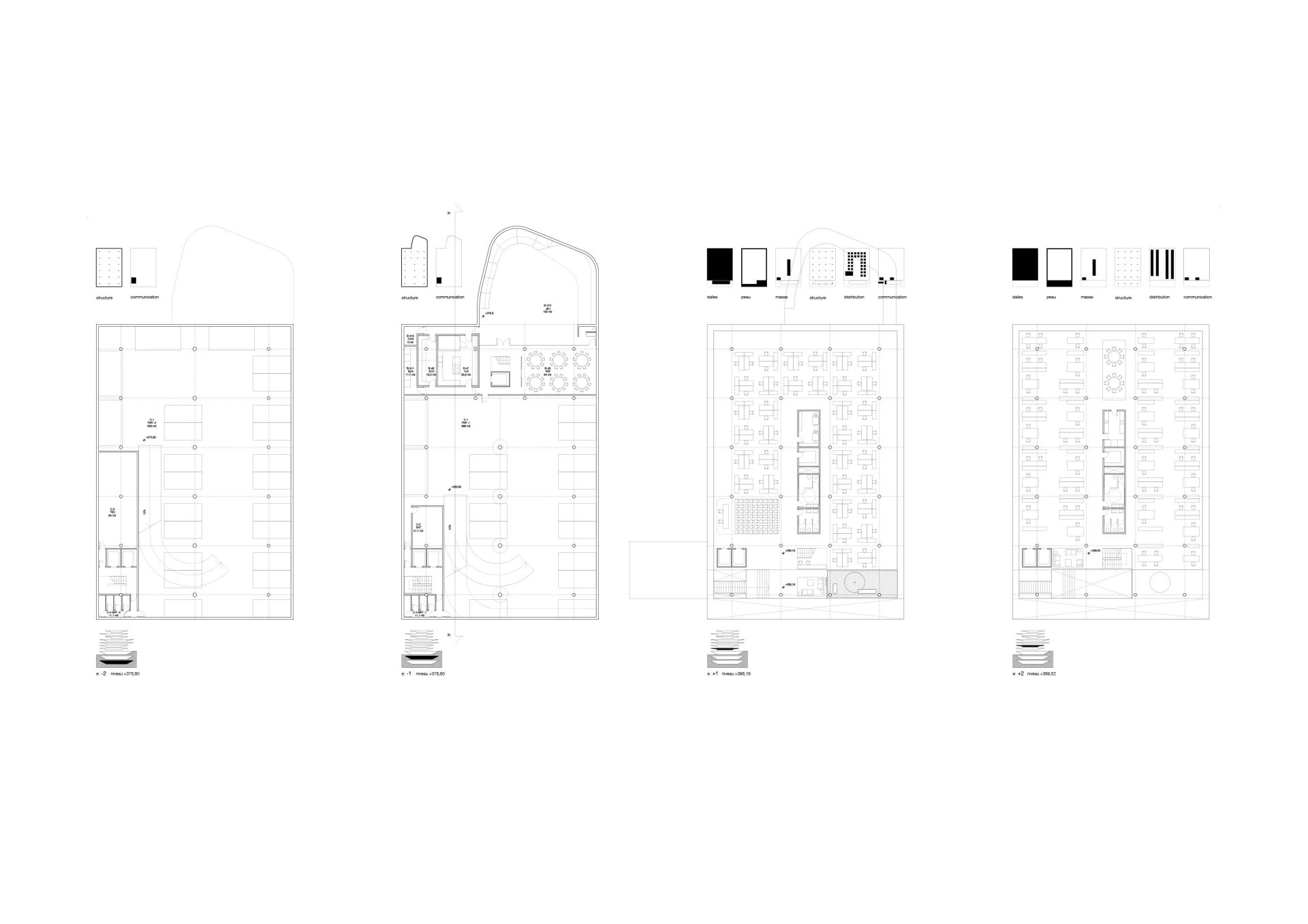 Plans Philippe Meyer Architecte - Bureaux et Hotel