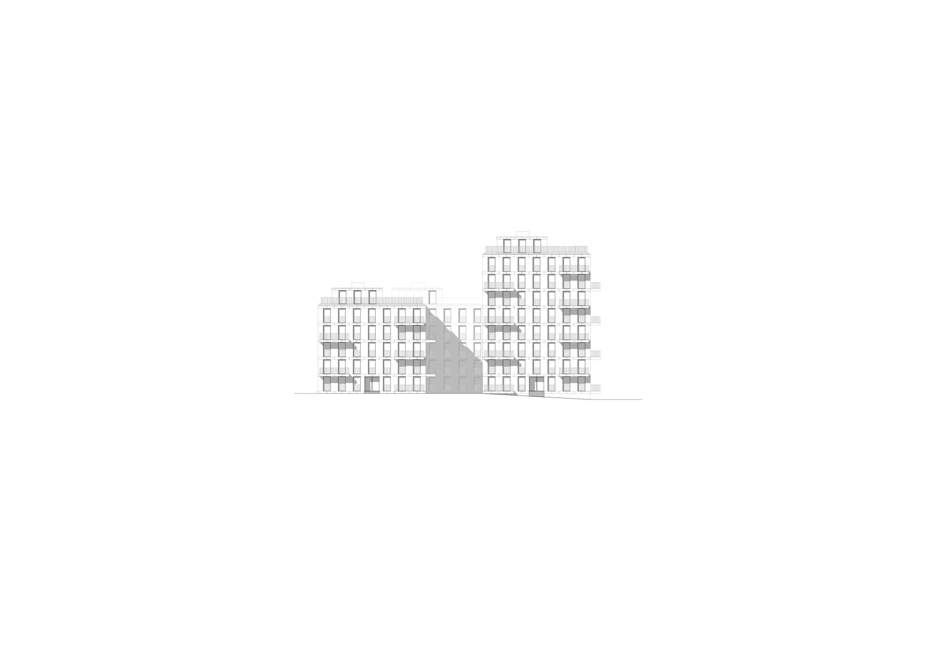 Facade Philippe Meyer Architecte - Logements collectifs