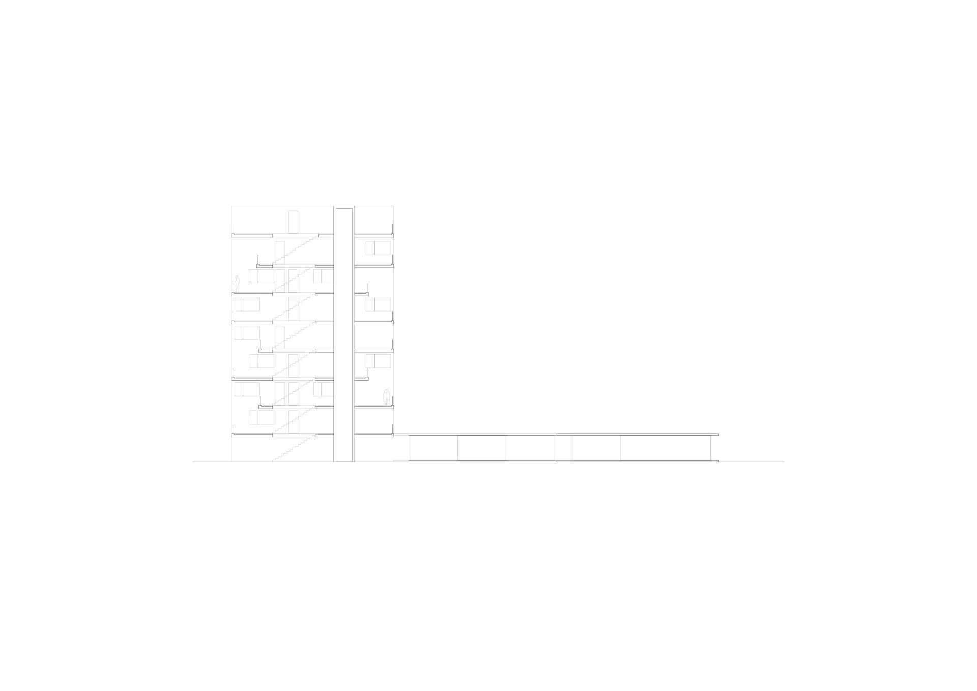 Section Philippe Meyer Architecte - Extension Cité Uni