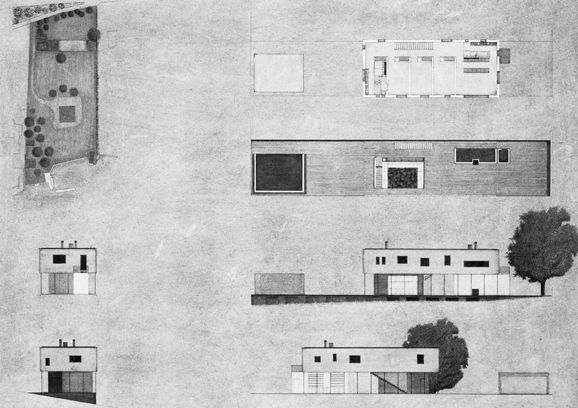 Plans, sections and facades Philippe Meyer Architecte - Projet d'une villa