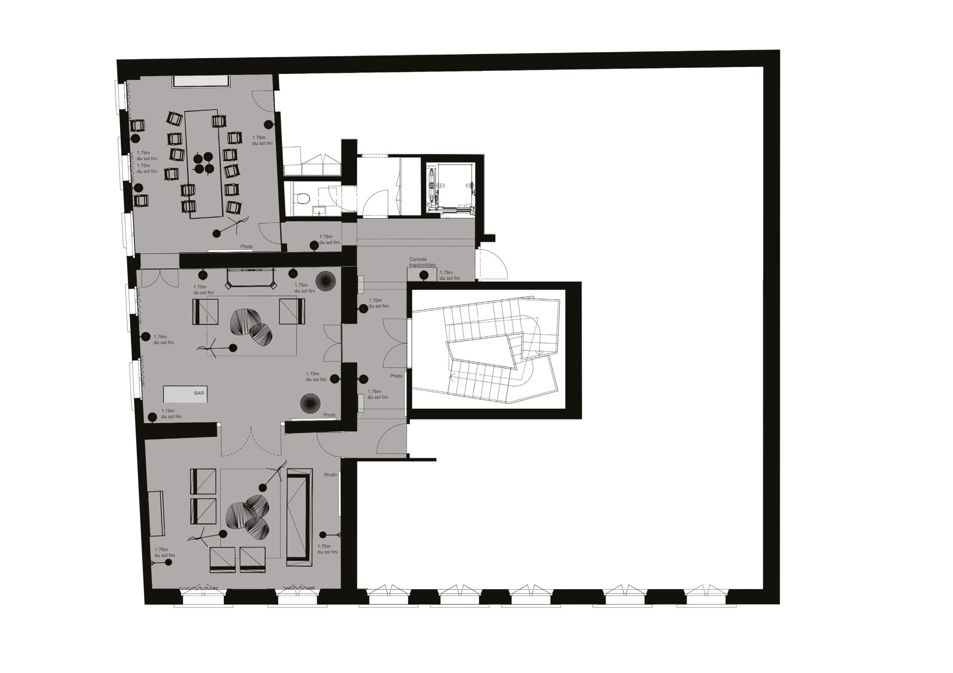 First floor plan Philippe Meyer Architecte - Delegation Suisse auprès de l'OCDE
