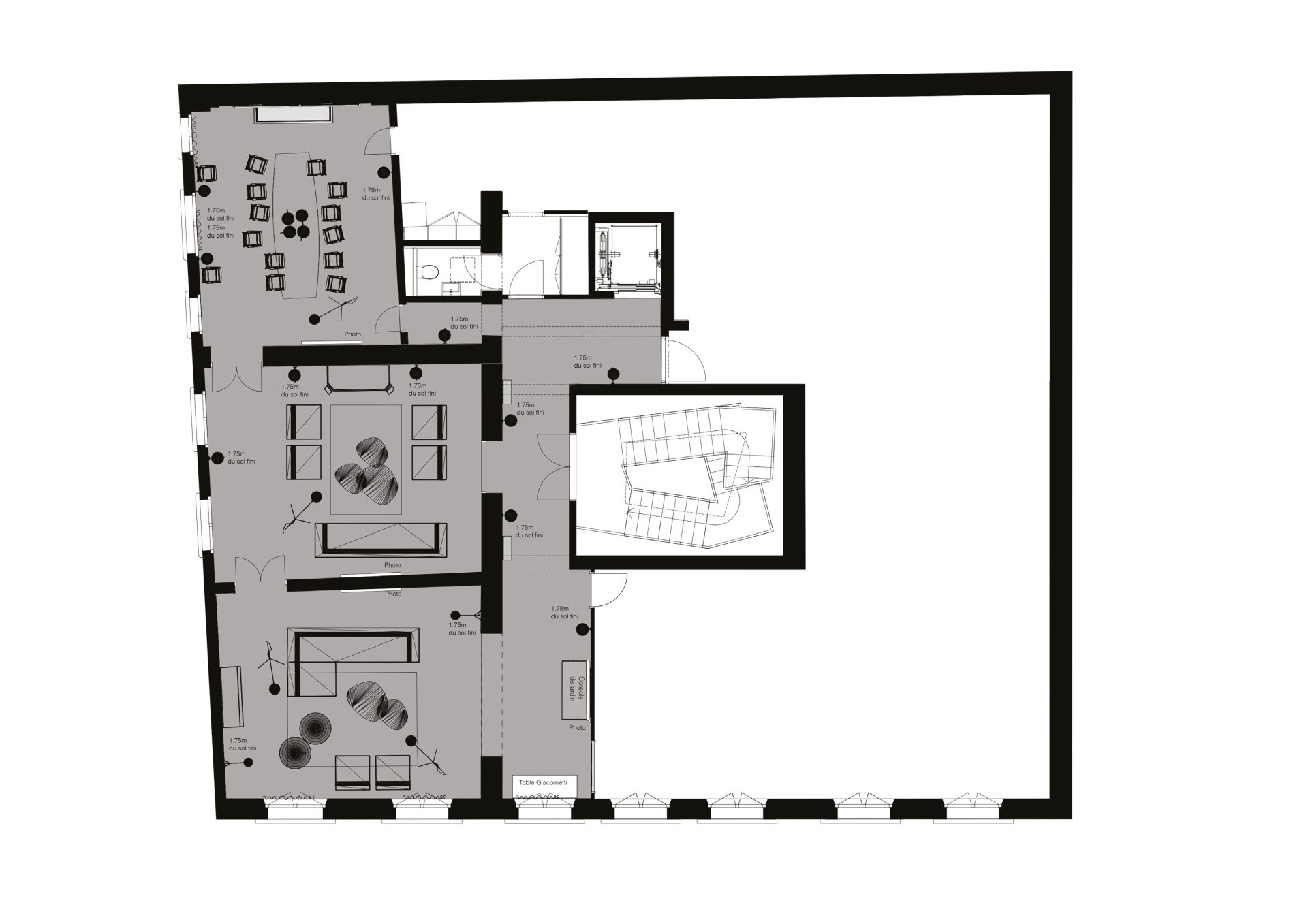 Second floor plan Philippe Meyer Architecte - Delegation Suisse auprès de l'OCDE