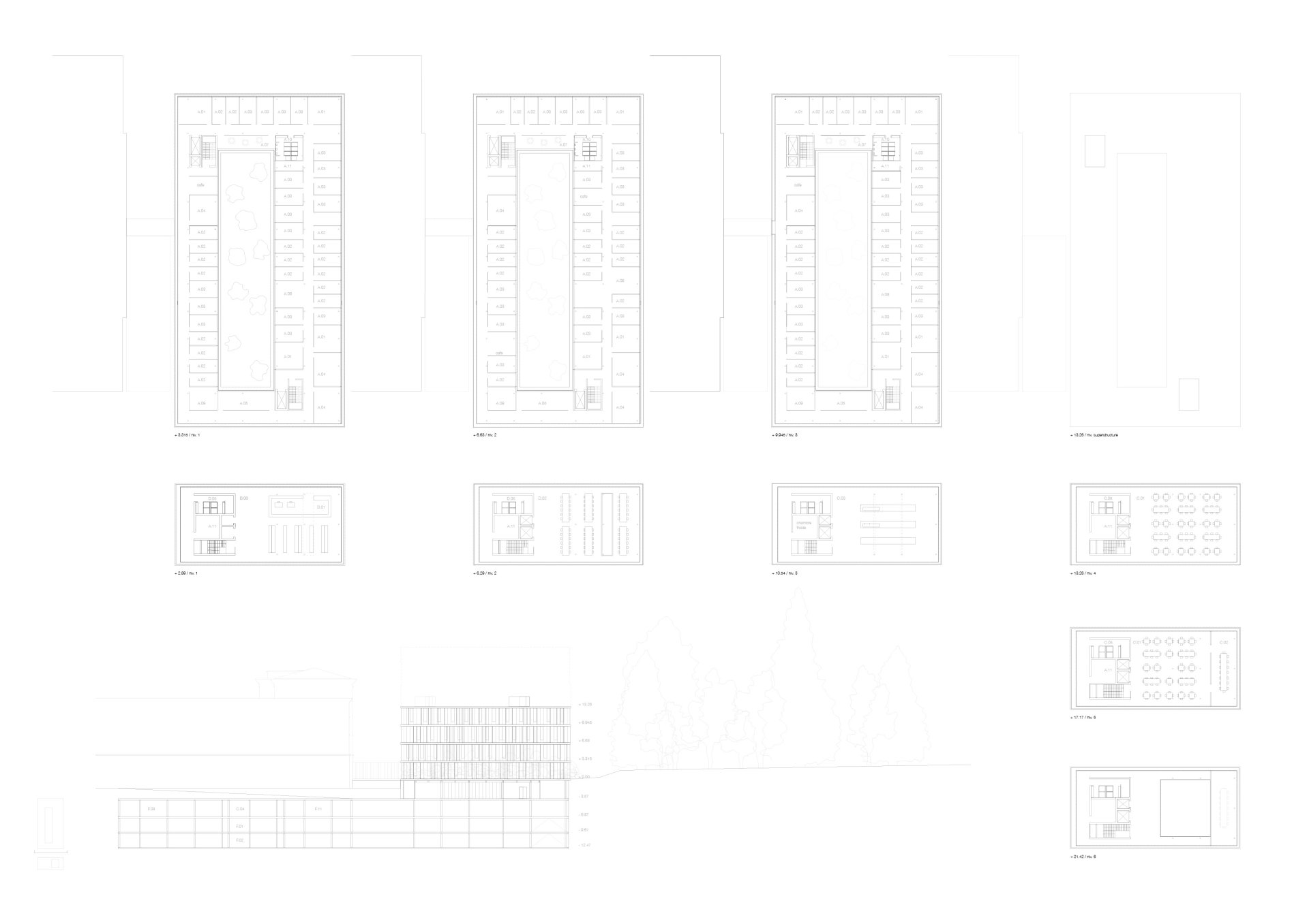 Plans and section Philippe Meyer Architecte - OMC