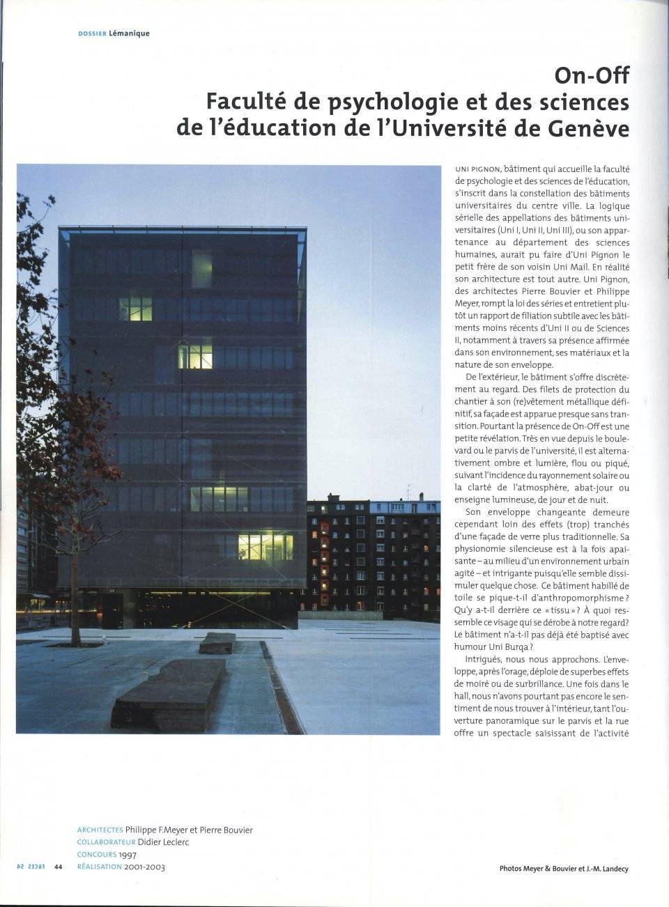 Philippe Meyer Architecte - Faces No 54