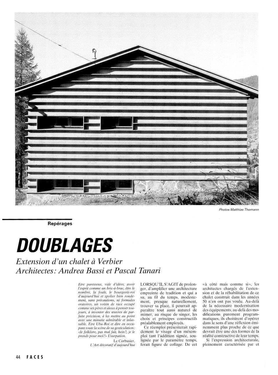 Philippe Meyer Architecte - FACES No 41