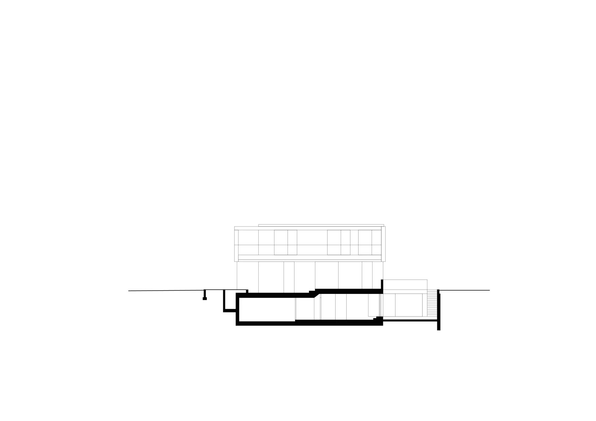 Cross section Philippe Meyer Architecte - Villa