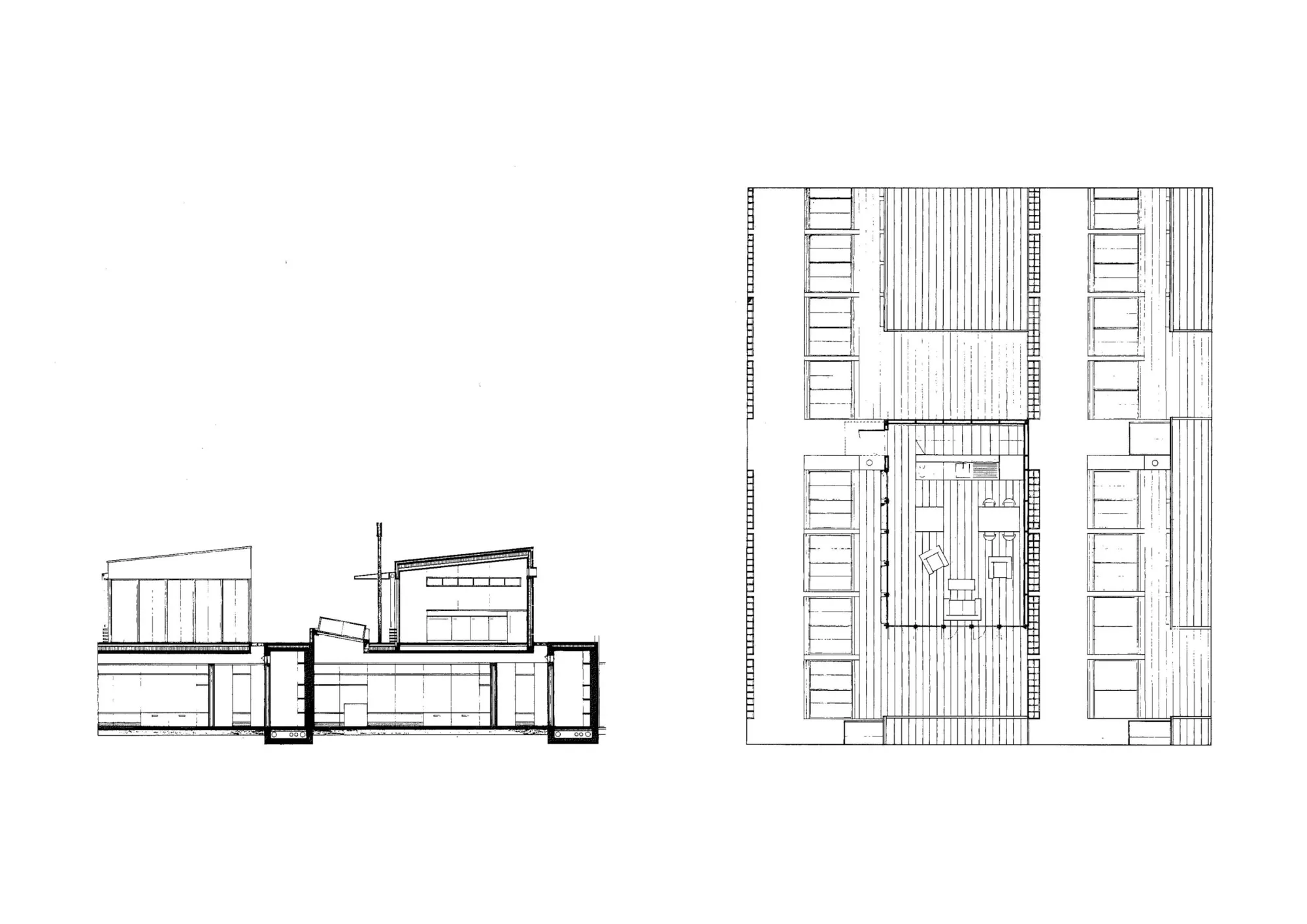 Section and plan details Philippe Meyer Architecte - Logements