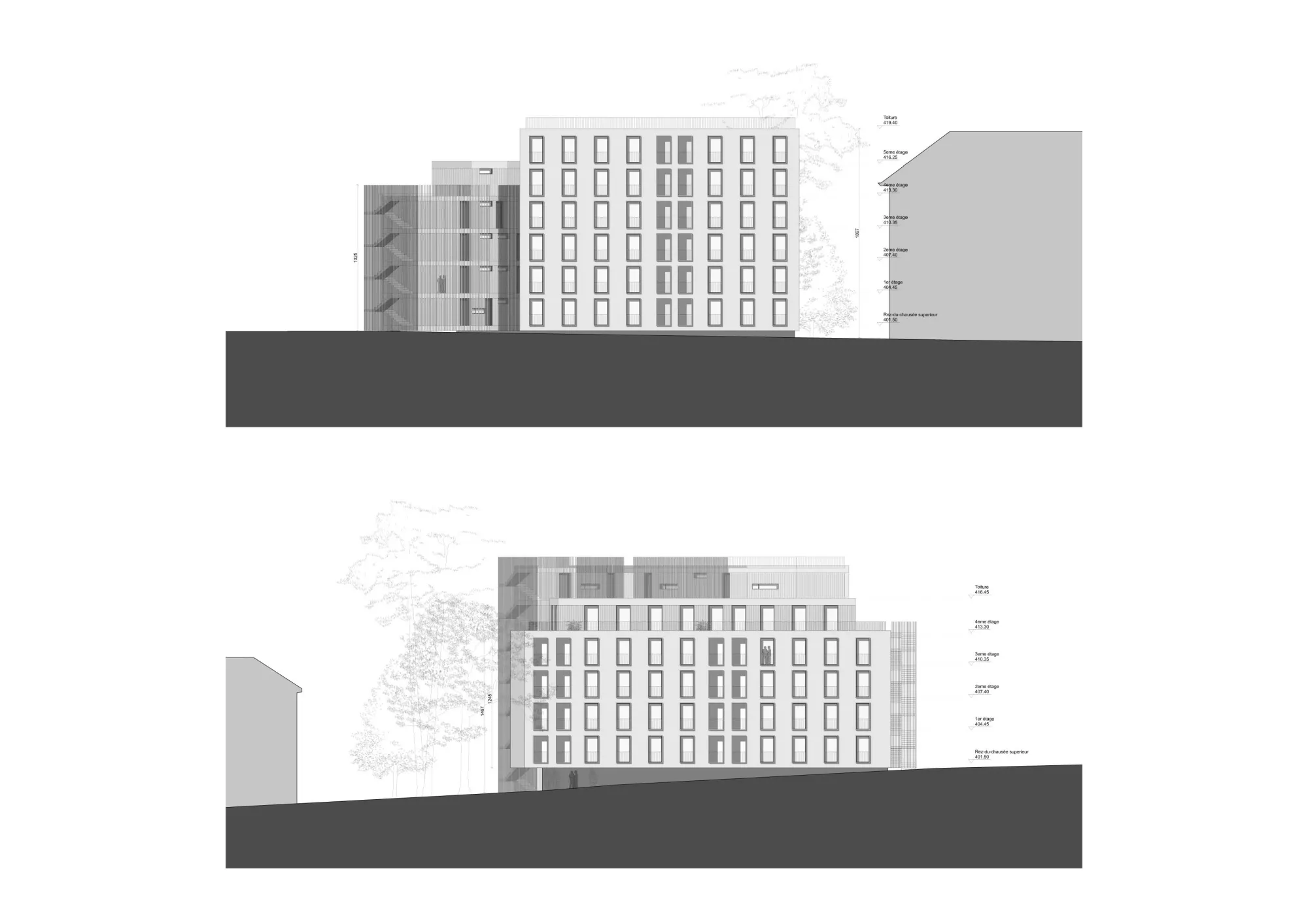 Philippe Meyer Architecte - Immeuble d'habitation La part du vide