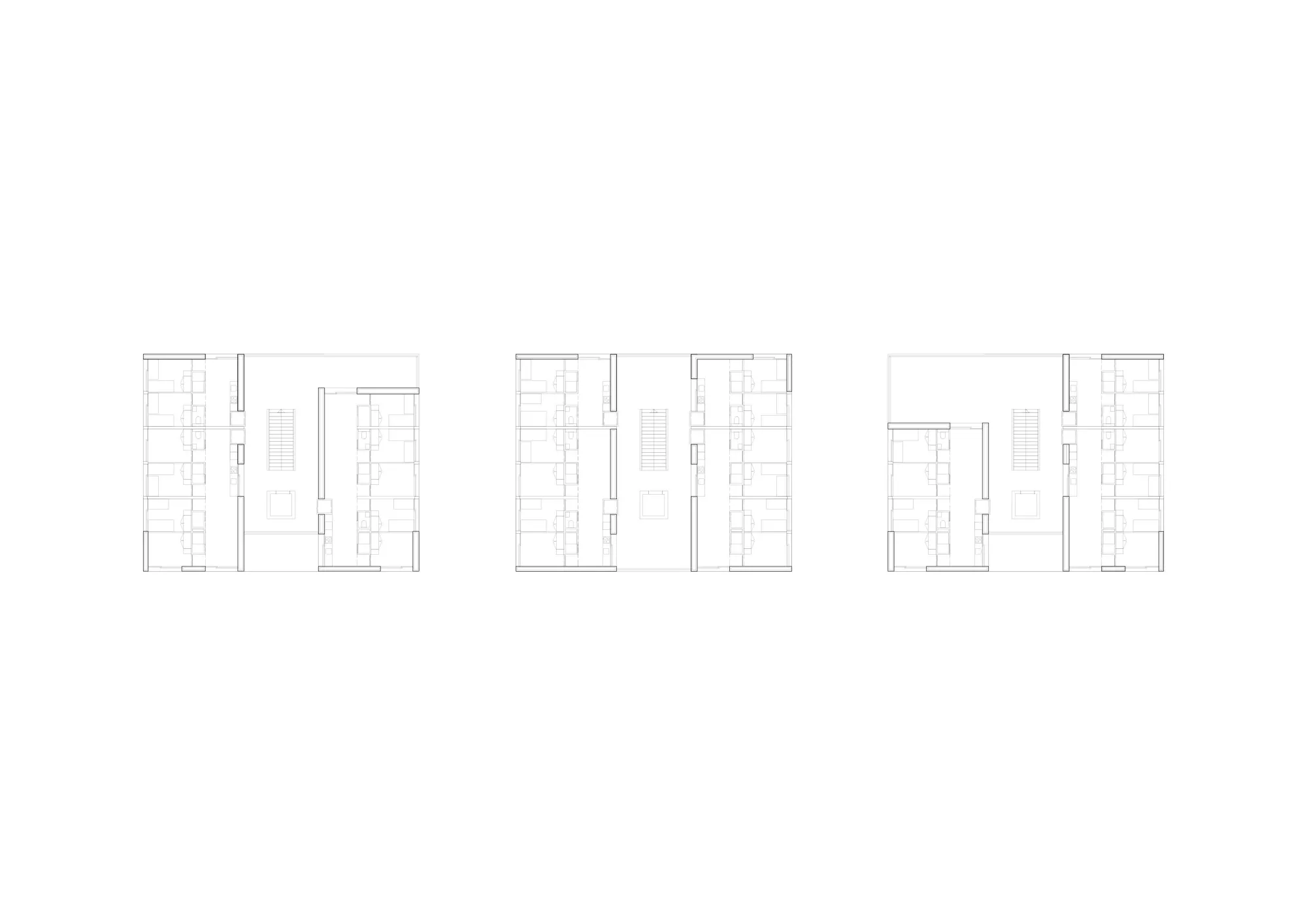 Typical floor plan Philippe Meyer Architecte - Extension Cité Uni