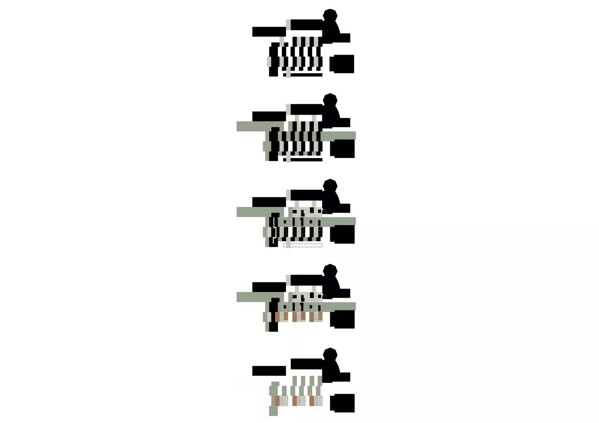 Programmatic diagrams Philippe Meyer Architecte - Extension Cité Uni