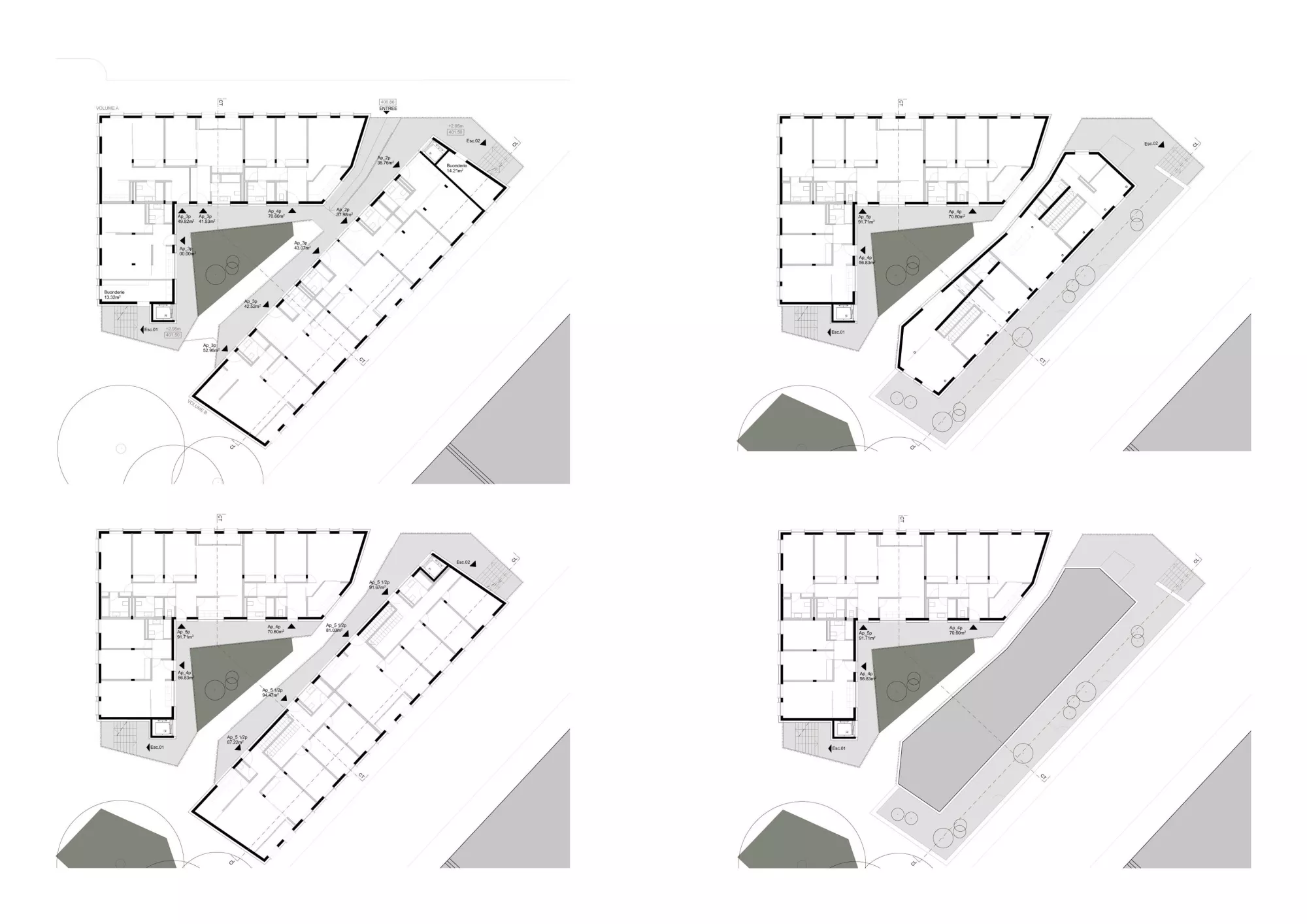 Philippe Meyer Architecte - Immeuble d'habitation La part du vide