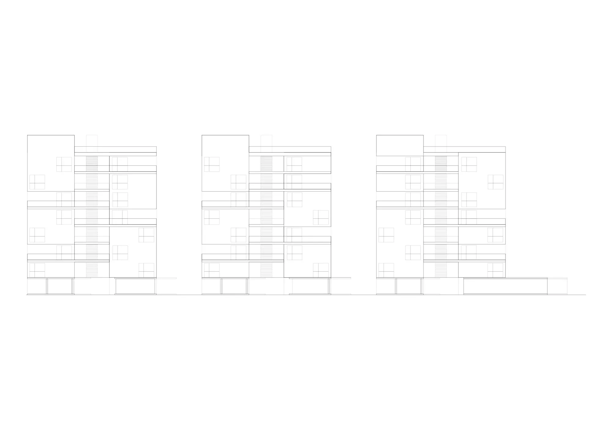 North-west elevation Philippe Meyer Architecte - Extension Cité Uni
